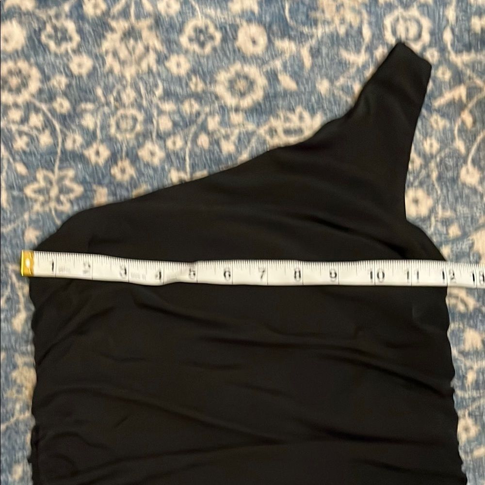 Lulus Total Appeal Black Ruched One Shoulder Bodycon Dress Contemporary Event - Picture 12 of 15